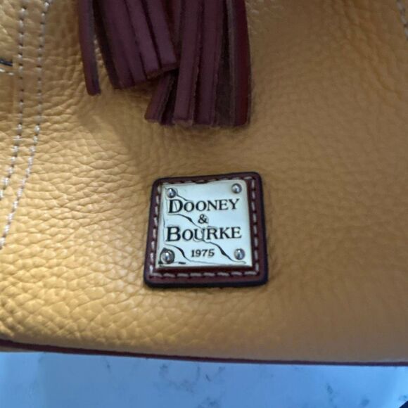 Dooney & Burke Yellow Leather Backpack - Picture 3 of 9